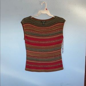 Tank top sweater, short sleeve sweater